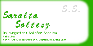 sarolta soltesz business card