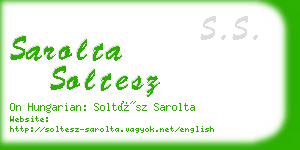 sarolta soltesz business card